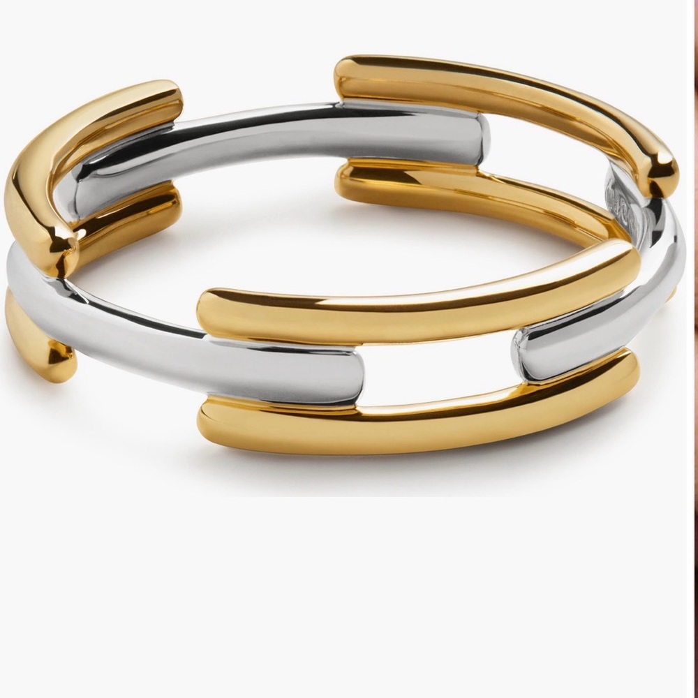 Monica Vinader Signature Link Mixed Stack Ring
